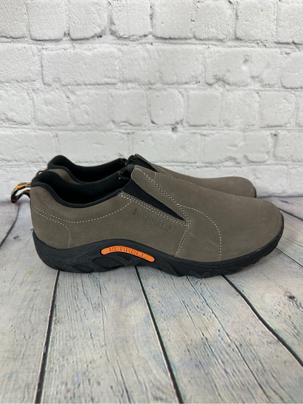 Merrell Jungle Moc slip-on shoes Gunsmoke grey mens size 6 EU size 37